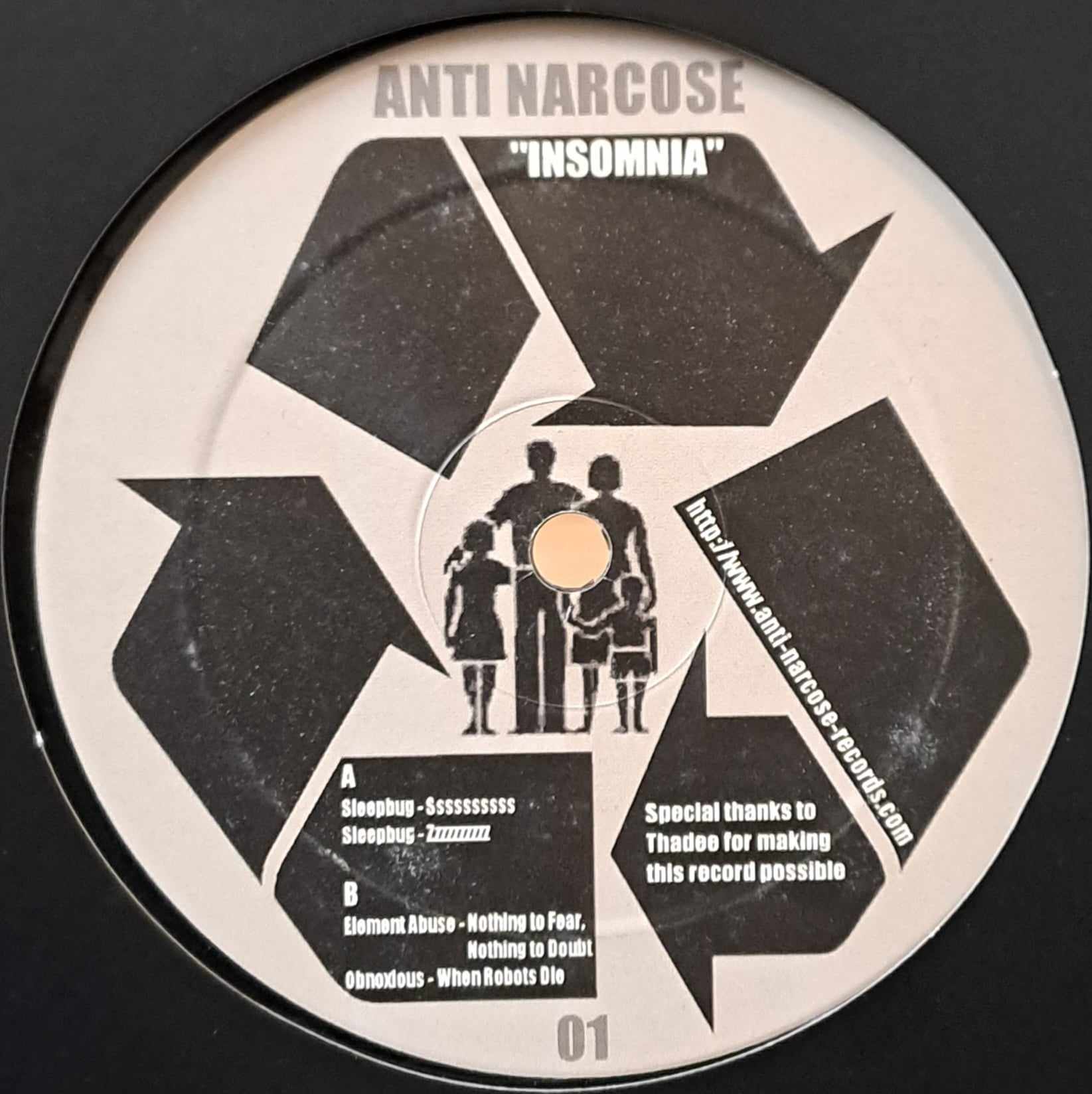 Anti Narcose ‎01 - vinyle speedcore